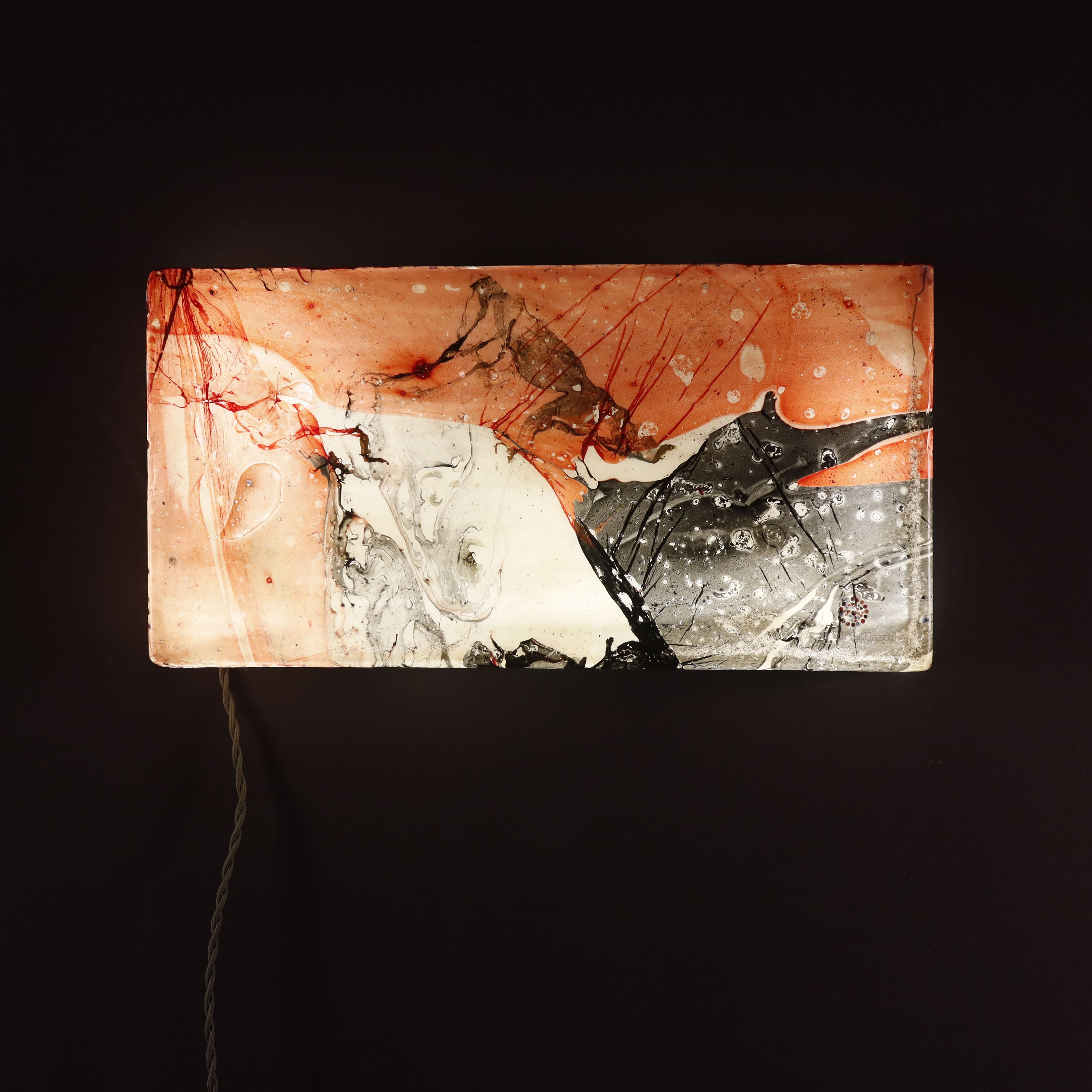 Quadretto Luminoso bifacciale a Led da tavolo, comodino o madia perfetto come idea regalo Applique artistica artigianale