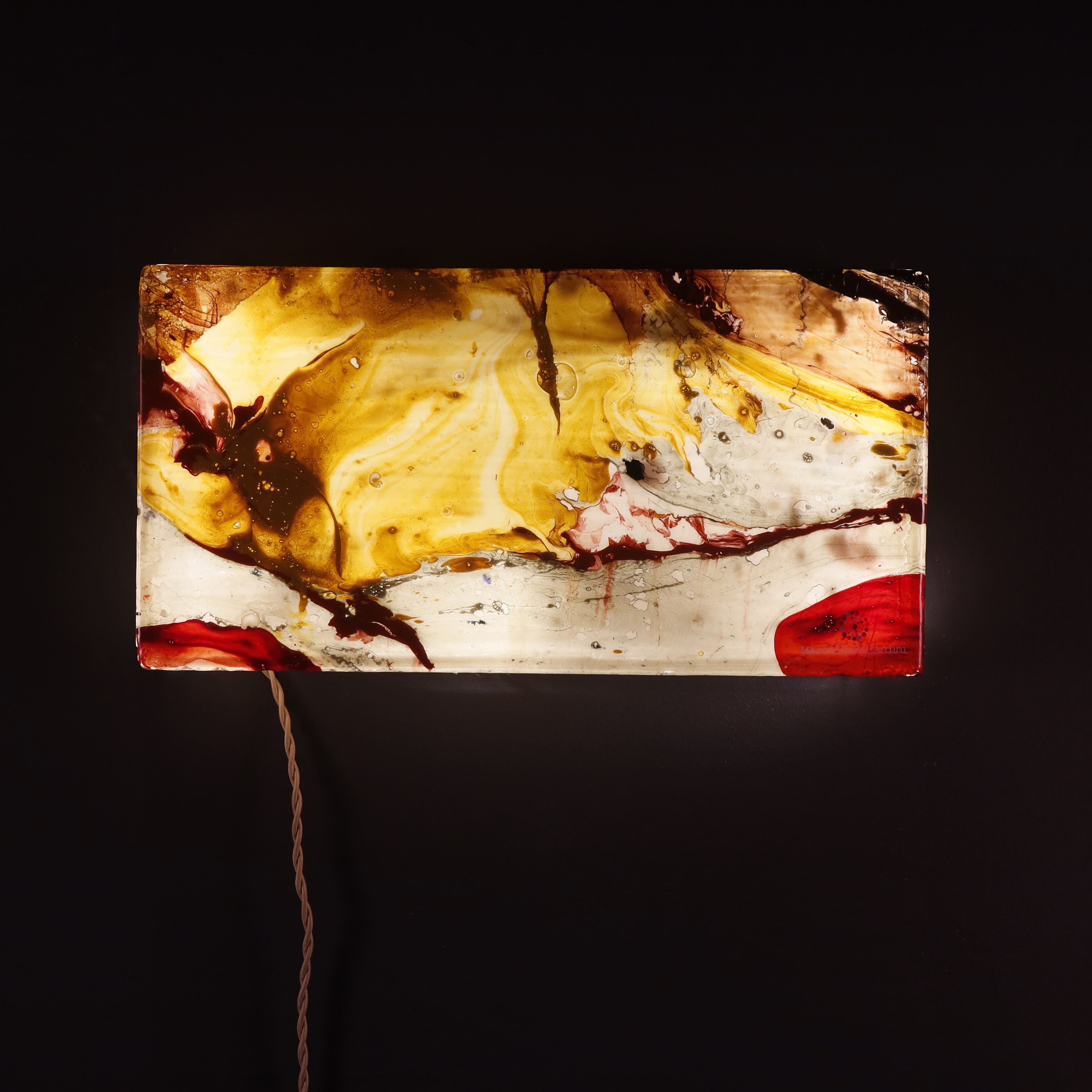 Quadretto Luminoso bifacciale a Led da tavolo, comodino o madia perfetto come idea regalo Applique artistica artigianale