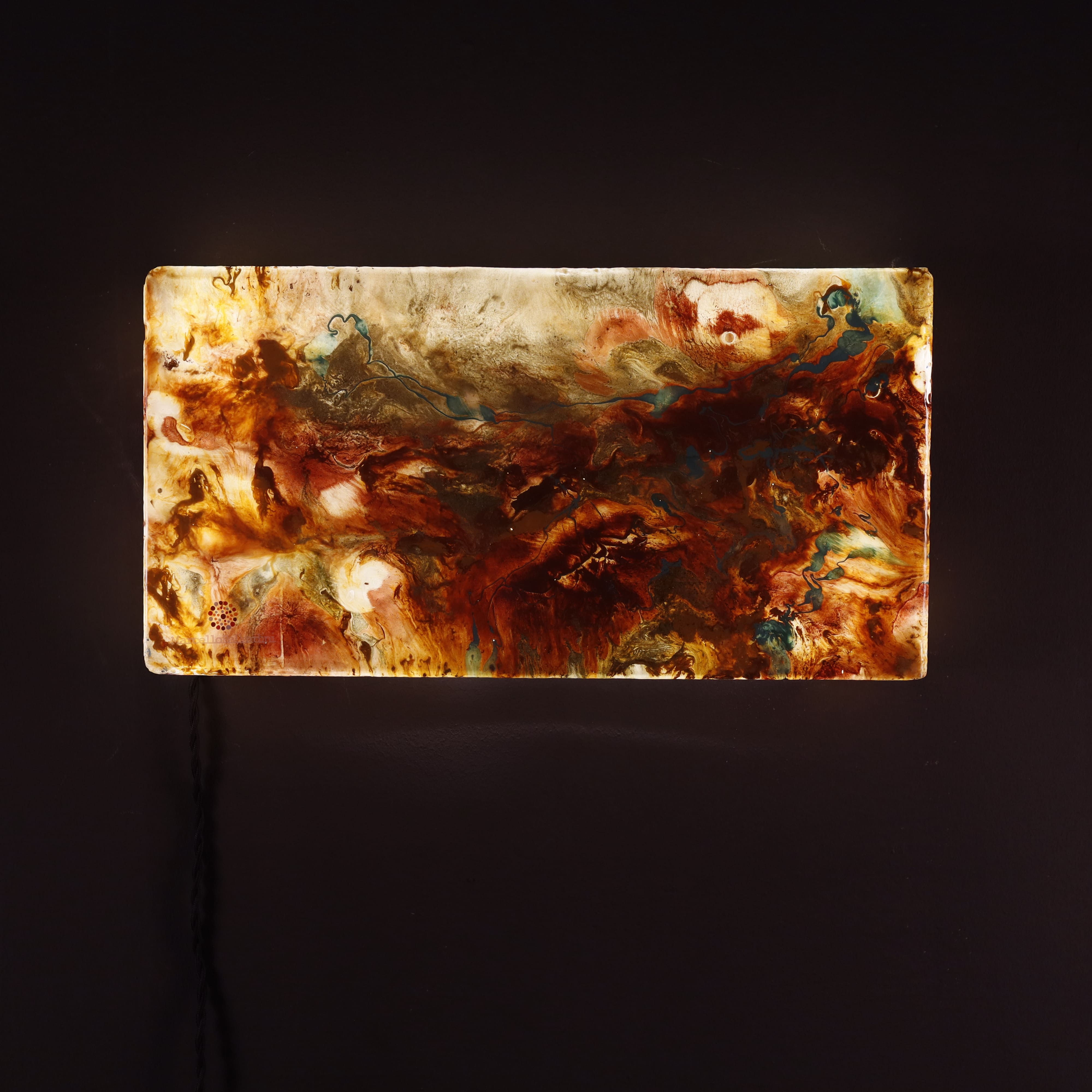 Quadretto Luminoso bifacciale a Led da tavolo, comodino o madia perfetto come idea regalo Applique artistica artigianale